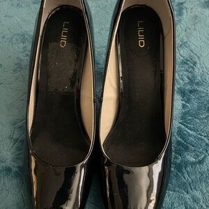 Luii Glossy Black Women's Heels